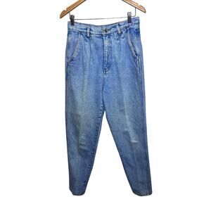 VTG Bill Blass Jeans Mom 90s Ultra Hi Rise Baggy Straight Medium Blue Denim 30